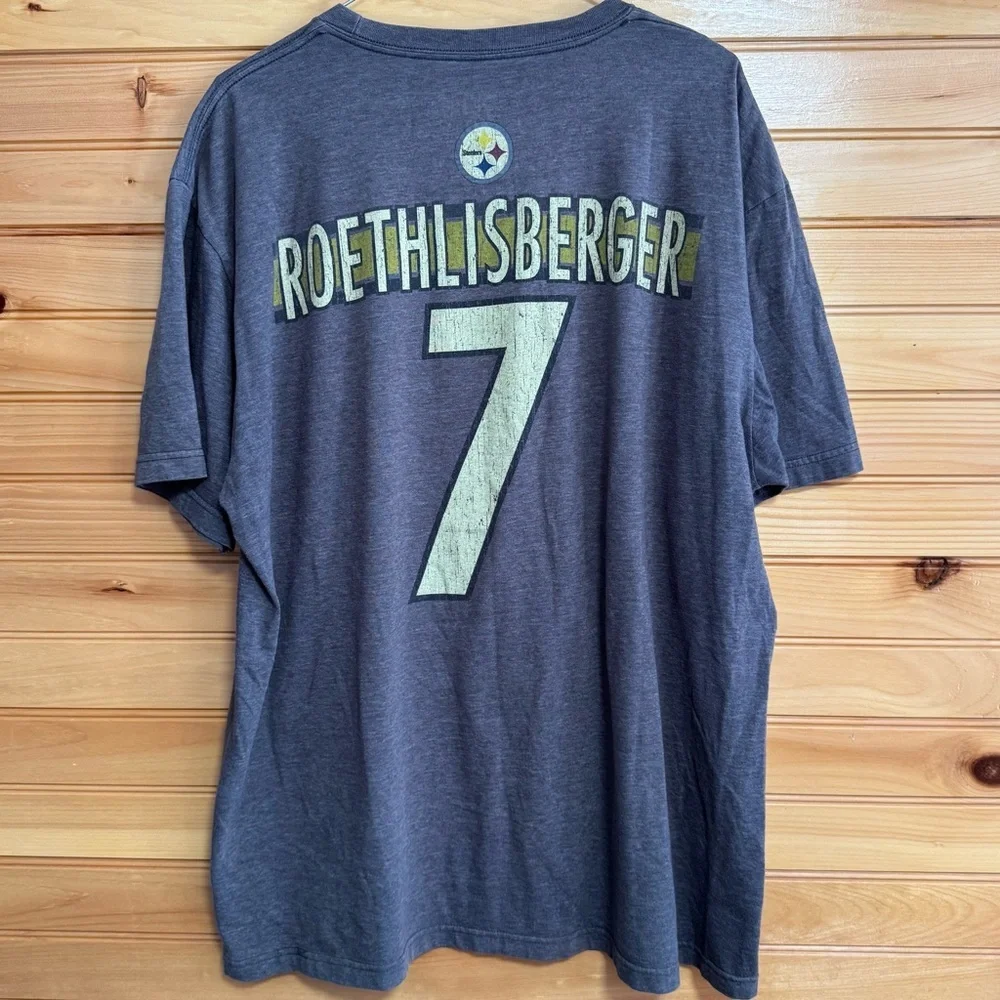 NFL Pittsburgh Steelers Roethlisberger #7 Charcoal Tee XL